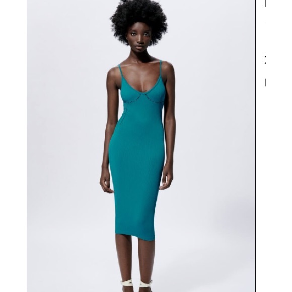 Midi Dress with Seamless Details - Picture 2 of 2